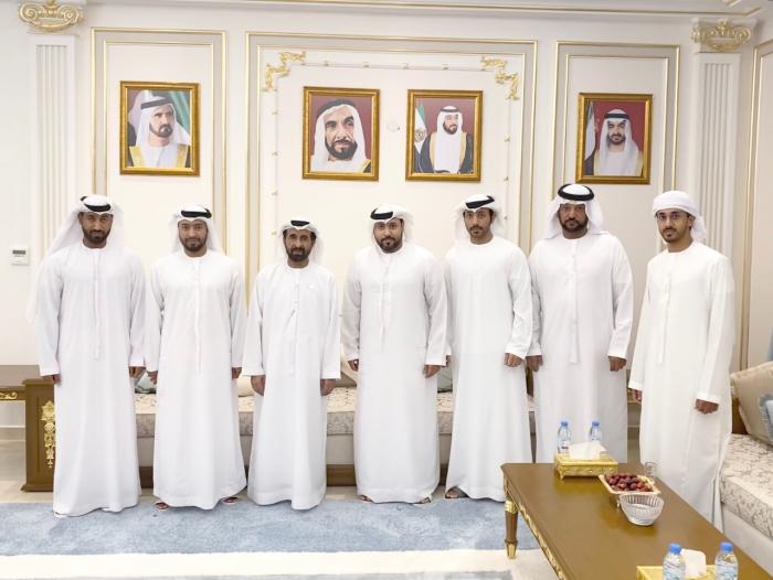 مسلم بن حم يستقبل رائد الفضاء الإماراتي صالح العامري